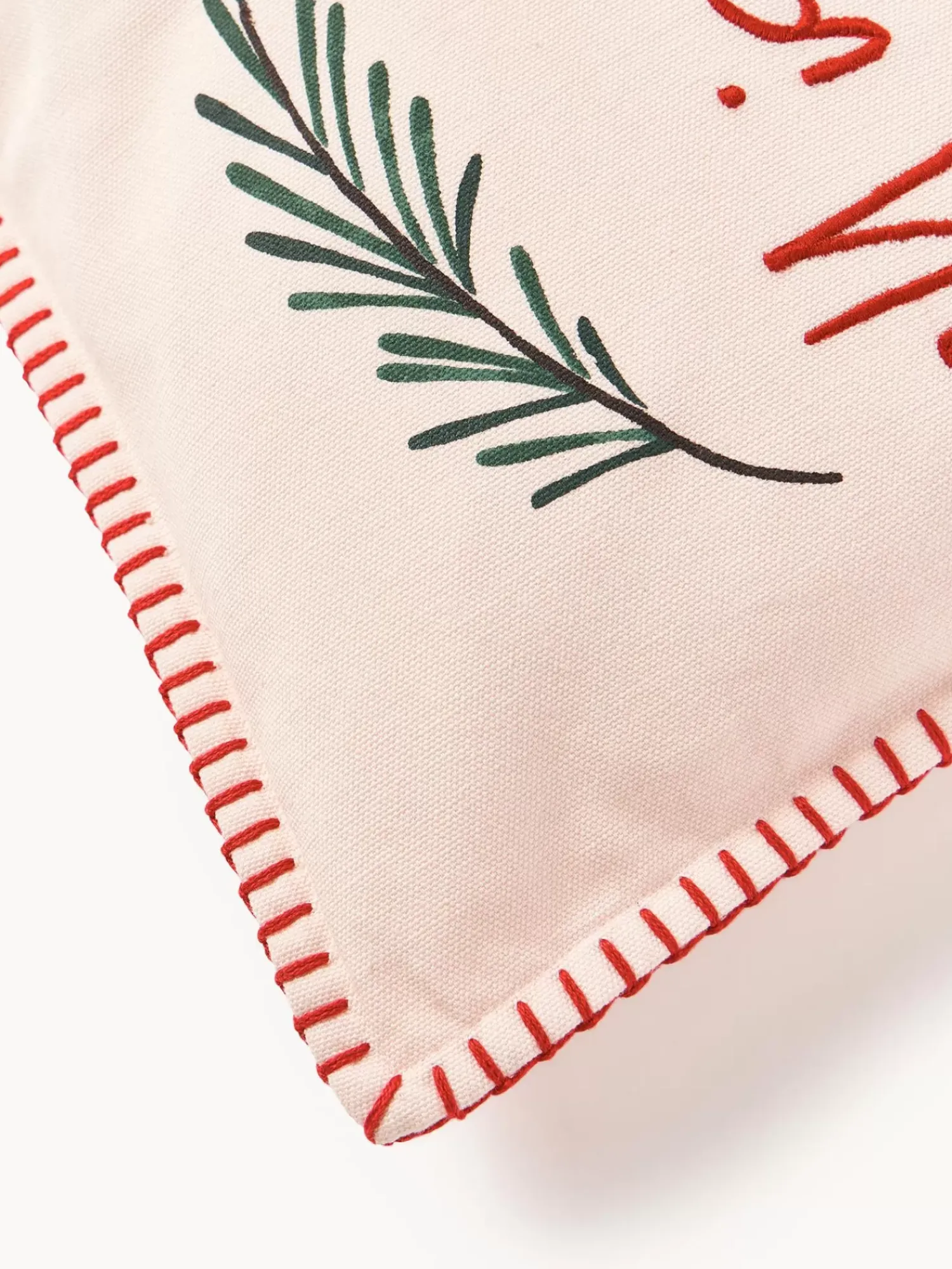 Shop Haftowana Poszewka Na Poduszke Z Bawelny Yule Poduszki Dekoracyjne