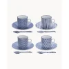 Tokyo Design Studio Filiżanki I Kubki>Komplet Recznie Wykonanych Kubkow Z Porcelany Ze Spodkiem I Lyzeczka Nippon, Dla 4 Osob (12 Elem.)