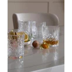 RCR Szklanki>Komplet Szklanek Do Whisky Ze Szkla Krysztalowego Z Reliefem Bichiera, 4 Elem.