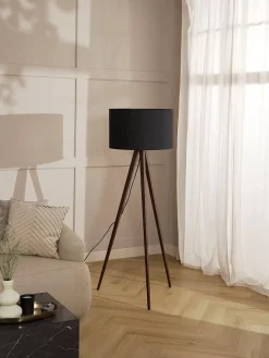 Hot Lampa Podlogowa Trojnog Z Litego Drewna W Stylu Scandi Jake Lampy Na Trójnogu