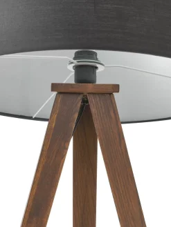 Hot Lampa Podlogowa Trojnog Z Litego Drewna W Stylu Scandi Jake Lampy Na Trójnogu