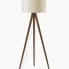 Discount Lampa Podlogowa Trojnog Z Litego Drewna W Stylu Scandi Jake Lampy Na Trójnogu