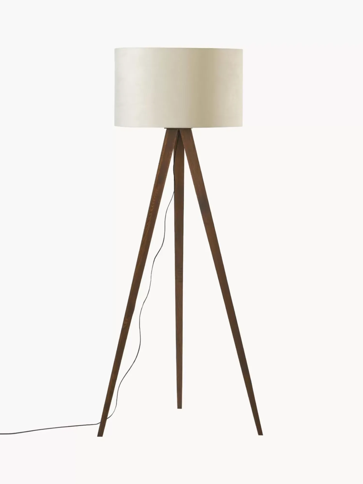 Discount Lampa Podlogowa Trojnog Z Litego Drewna W Stylu Scandi Jake Lampy Na Trójnogu
