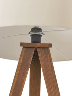 Discount Lampa Podlogowa Trojnog Z Litego Drewna W Stylu Scandi Jake Lampy Na Trójnogu