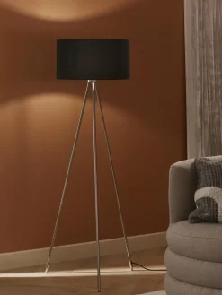 Clearance Lampa Podlogowa Trojnog Z Kloszem Z Tkaniny Cella Lampy Na Trójnogu