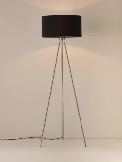 Clearance Lampa Podlogowa Trojnog Z Kloszem Z Tkaniny Cella Lampy Na Trójnogu