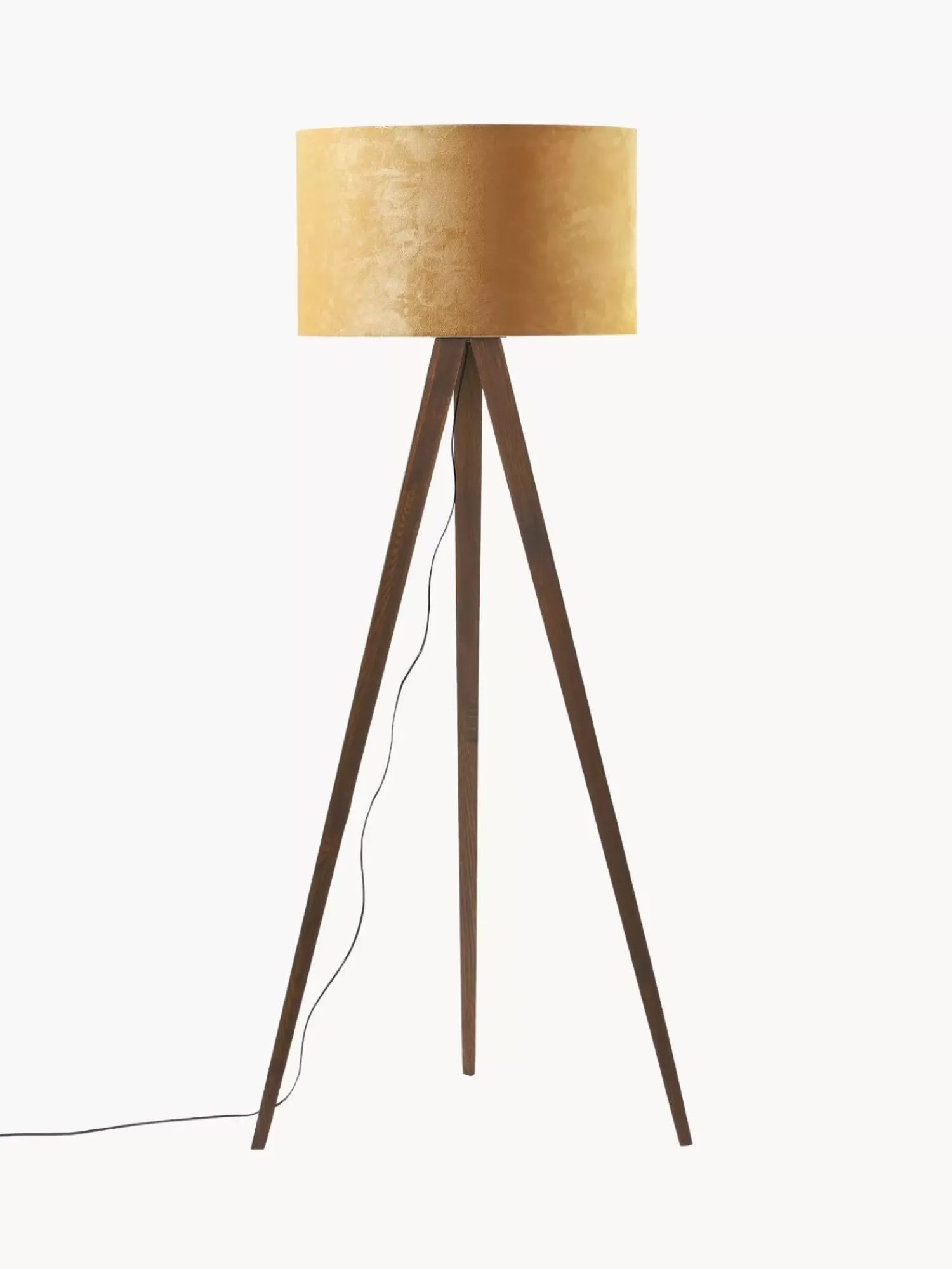 Hot Lampa Podlogowa Trojnog Z Litego Drewna W Stylu Scandi Jake Lampy Na Trójnogu