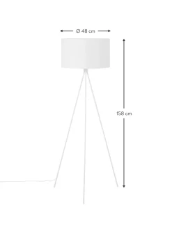 Hot Lampa Podlogowa Trojnog Z Kloszem Z Tkaniny Cella Lampy Na Trójnogu