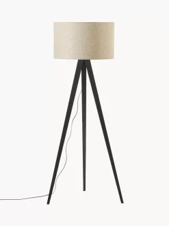 Hot Lampa Podlogowa Trojnog Z Litego Drewna W Stylu Scandi Jake Lampy Na Trójnogu