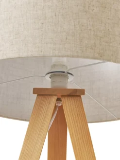 Shop Lampa Podlogowa Trojnog Z Litego Drewna W Stylu Scandi Jake Lampy Na Trójnogu