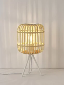 New Lampa Stołowa Trojnog Z Drewna Bambusowego Adam Lampki Nocne