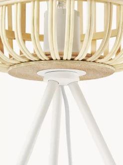 New Lampa Stołowa Trojnog Z Drewna Bambusowego Adam Lampki Nocne