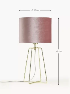 Best Sale Lampa Stołowa Z Aksamitu Karolina Lampki Nocne