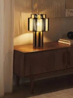 Clearance Lampa Stołowa Z Lnianych Wlokien Lace Lampki Nocne