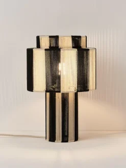 Clearance Lampa Stołowa Z Lnianych Wlokien Lace Lampki Nocne