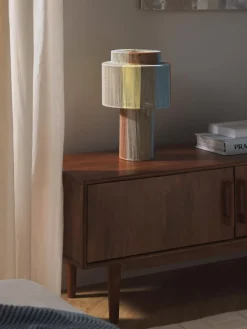 Cheap Lampa Stołowa Z Lnianych Wlokien Lace Lampki Nocne