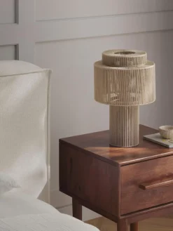 Outlet Lampa Stołowa Z Lnianych Wlokien Lace Lampki Nocne