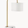 Outlet Lampa Stołowa Z Marmurowa Podstawa Montreal Lampki Nocne