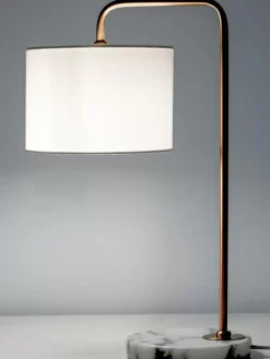 Outlet Lampa Stołowa Z Marmurowa Podstawa Montreal Lampki Nocne