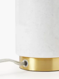 New Lampa Stołowa Z Marmurowa Podstawa W Stylu Glam Miranda Lampki Nocne