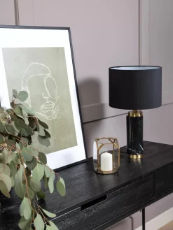 Outlet Lampa Stołowa Z Marmurowa Podstawa W Stylu Glam Miranda Lampki Nocne