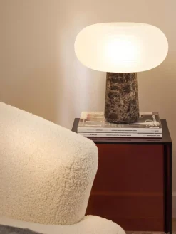Discount Lampa Stołowa Z Marmurowa Podstawa Mariella Lampki Nocne