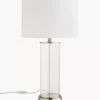 Flash Sale Lampa Stołowa Ze Szkla I Lnu Abigail Lampki Nocne