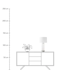 Flash Sale Lampa Stołowa Ze Szkla I Lnu Abigail Lampki Nocne