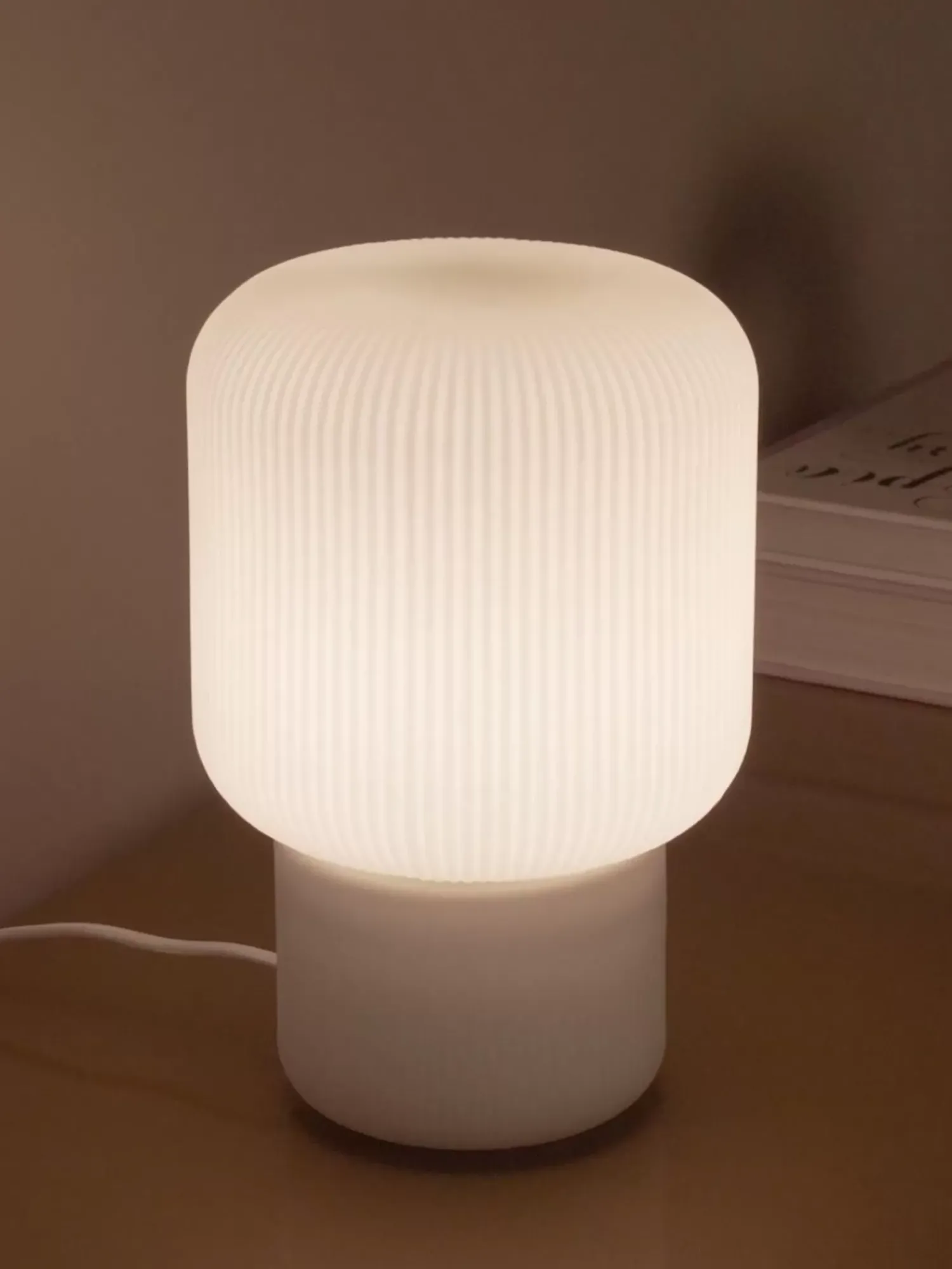 New Lampa Stołowa Ze Szkla Marlon Lampki Nocne