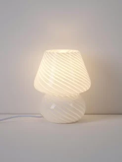 Shop Lampa Stołowa Ze Szkla Opalowego Lareina Lampki Nocne