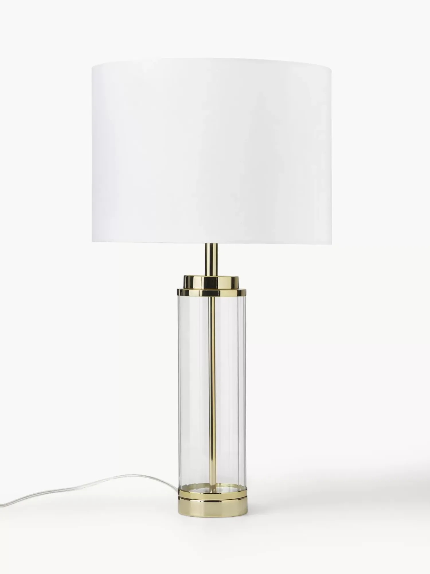 New Lampa Stołowa Ze Szklana Podstawa W Stylu Glam Gabor Lampki Nocne