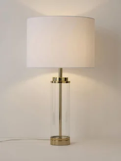 New Lampa Stołowa Ze Szklana Podstawa W Stylu Glam Gabor Lampki Nocne