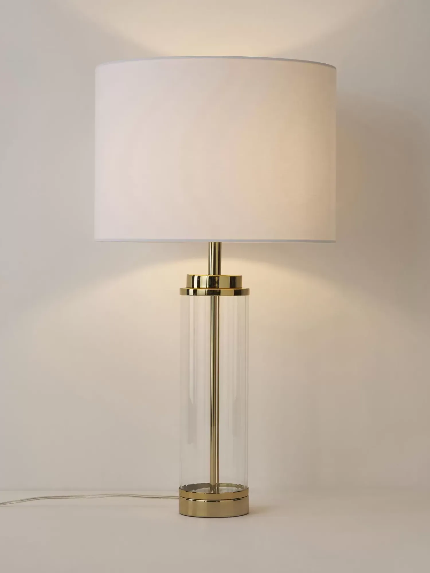 New Lampa Stołowa Ze Szklana Podstawa W Stylu Glam Gabor Lampki Nocne
