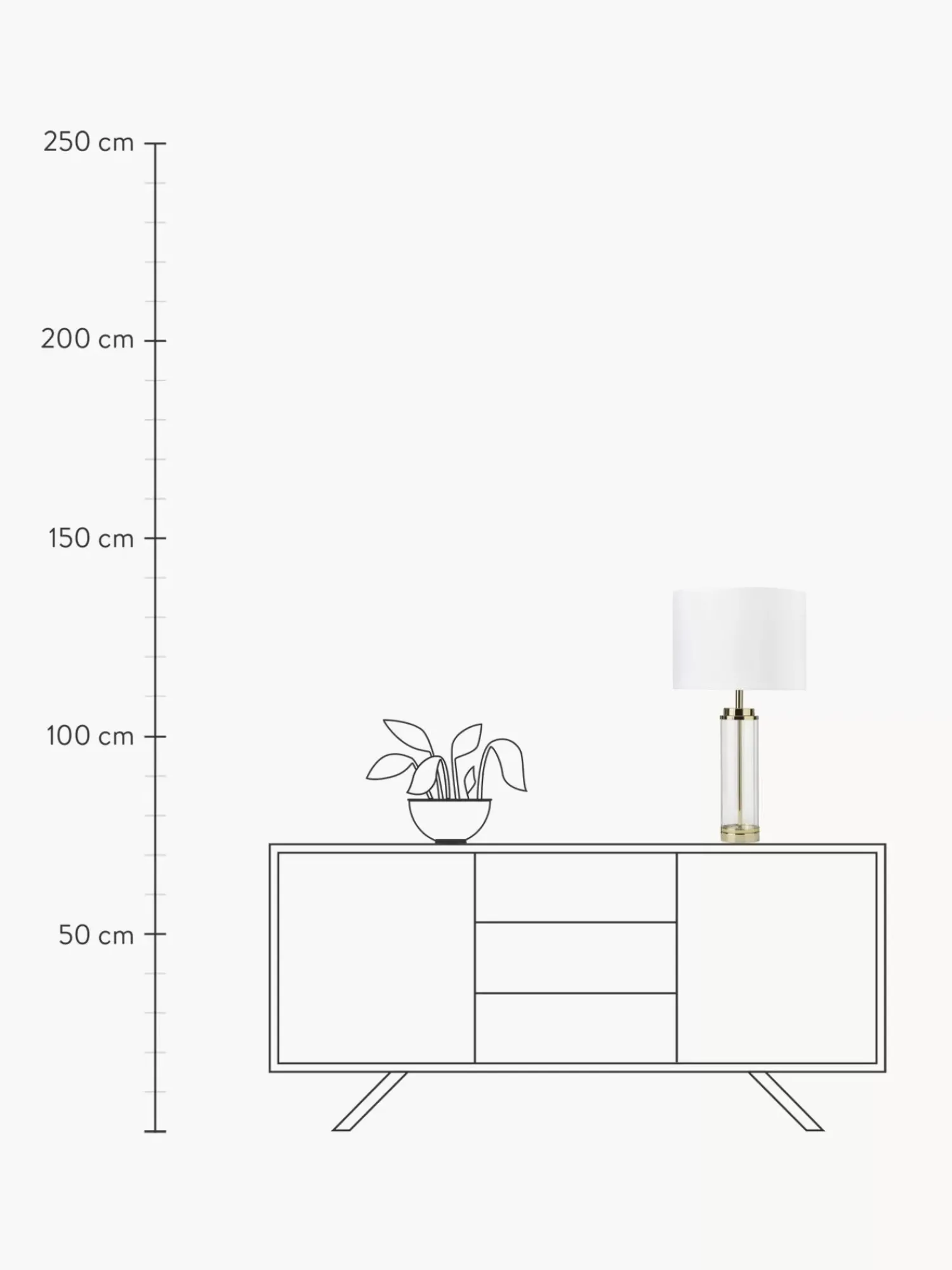 New Lampa Stołowa Ze Szklana Podstawa W Stylu Glam Gabor Lampki Nocne