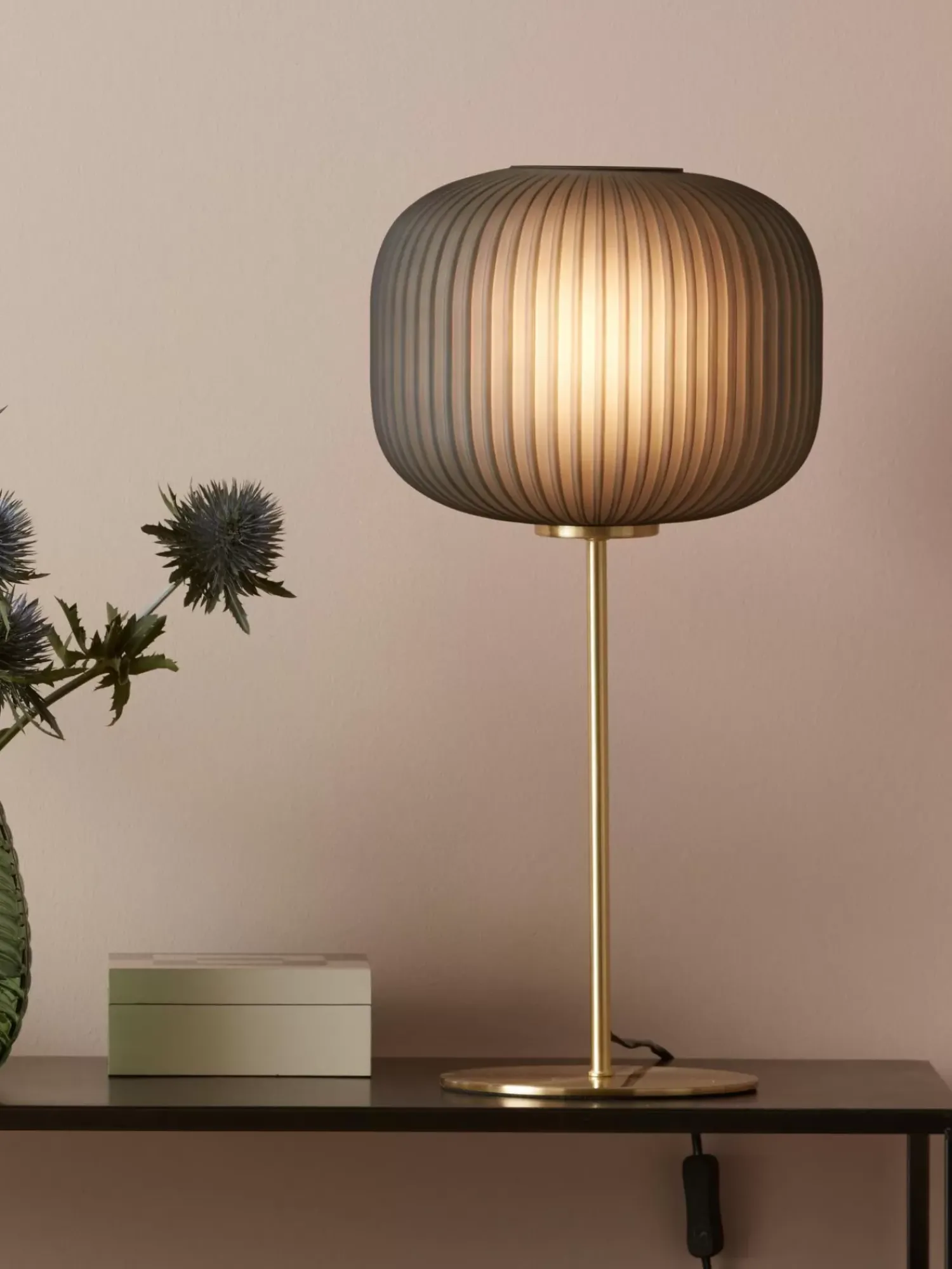 Fashion Lampa Stołowa Ze Szklanym Kloszem Sober Lampki Nocne