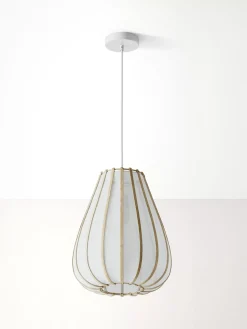 Online Lampa Wiszaca Z Drewna Bambusowego Salma Lampy Wiszące