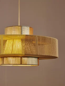 Store Lampa Wiszaca Z Wlokna Lnianego Lace Lampy Wiszące
