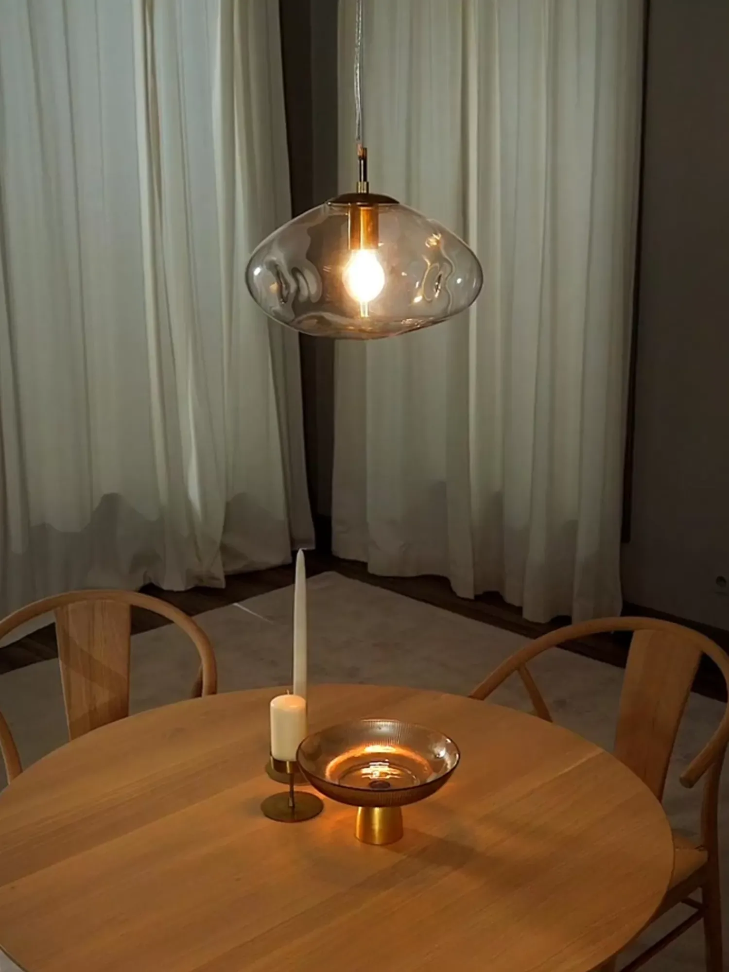 Clearance Lampa Wiszaca Ze Szkla Amora Lampy Wiszące