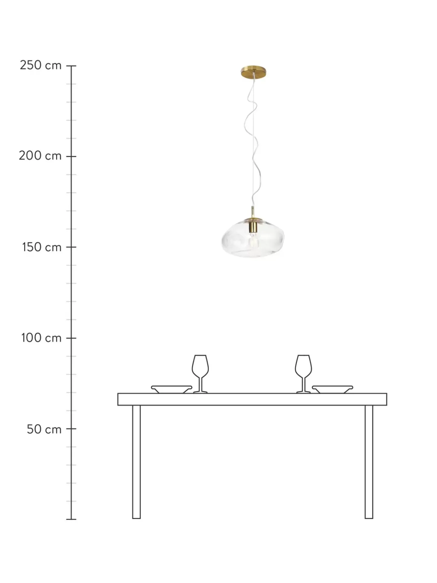 Clearance Lampa Wiszaca Ze Szkla Amora Lampy Wiszące