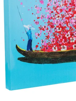 Cheap Malowany Druk Na Płótnie Flower Boat Obrazy Na Płótnie