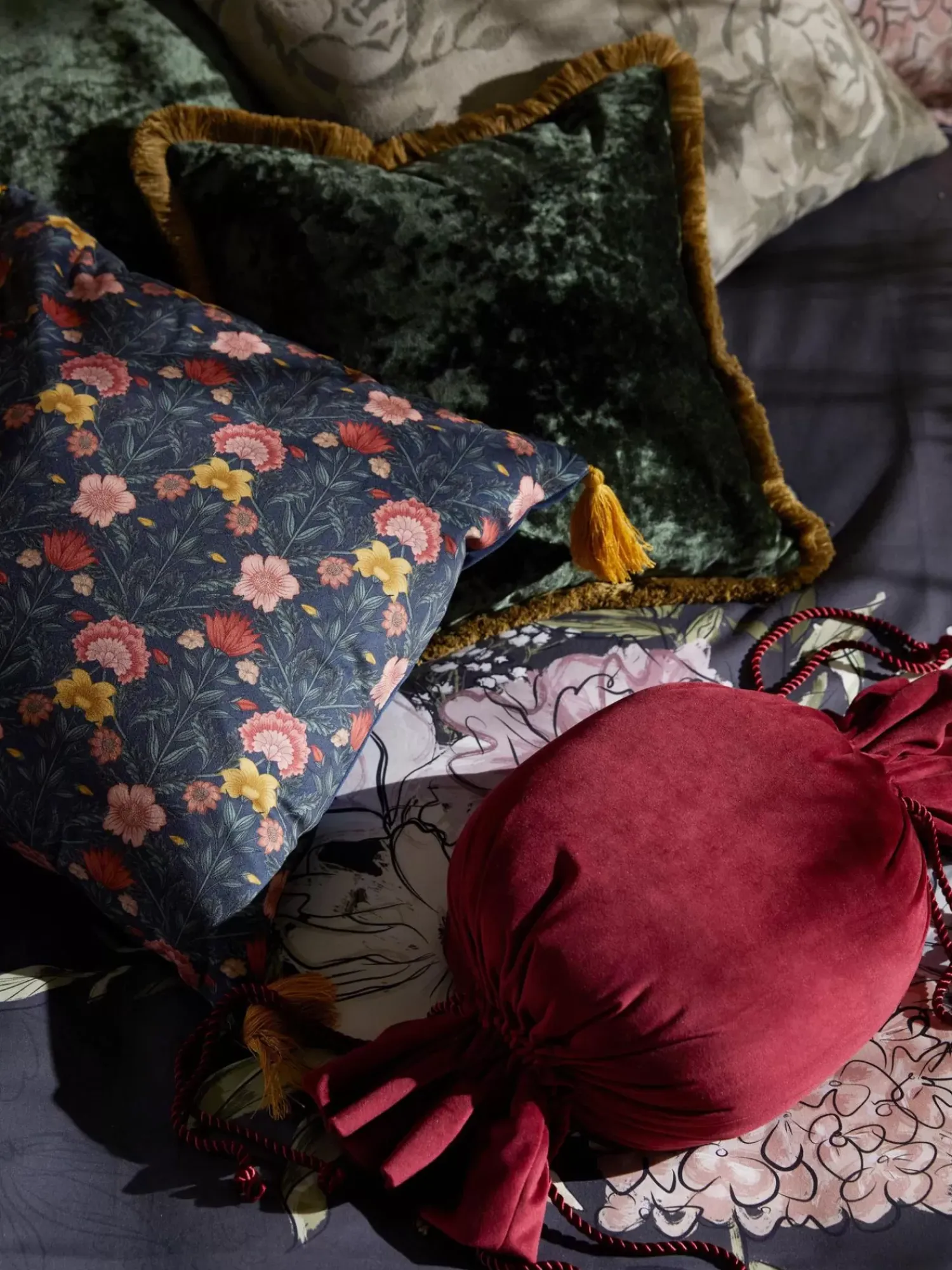 Store Poszewka Na Poduszke Z Aksamitu Z Chwostami Pari Poduszki Dekoracyjne