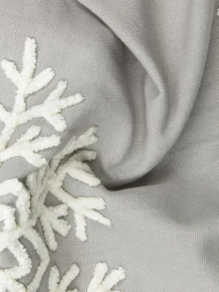 Discount Poszewka Na Poduszke Z Haftem Snowflake Poduszki Dekoracyjne
