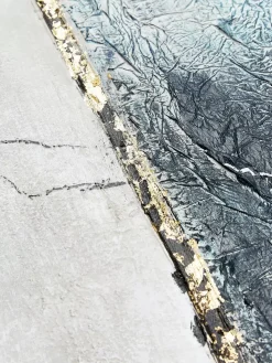 Hot Recznie Malowany Druk Na Płótnie Golden Blue I Obrazy Na Płótnie