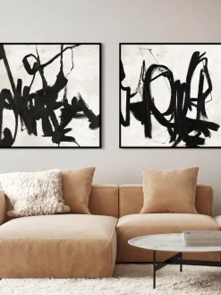 Outlet Recznie Malowany Obraz Na Płótnie W Drewnianej Ramie Playblack Obrazy Na Płótnie