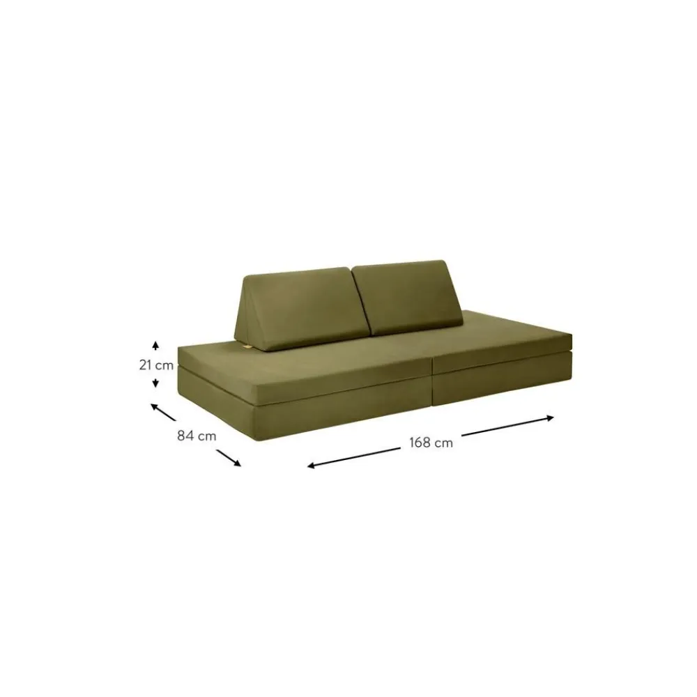 Funzy Worki Do Siedzenia>Recznie Wykonana Dziecieca Sofa Modulowa Z Aksamitu Mila