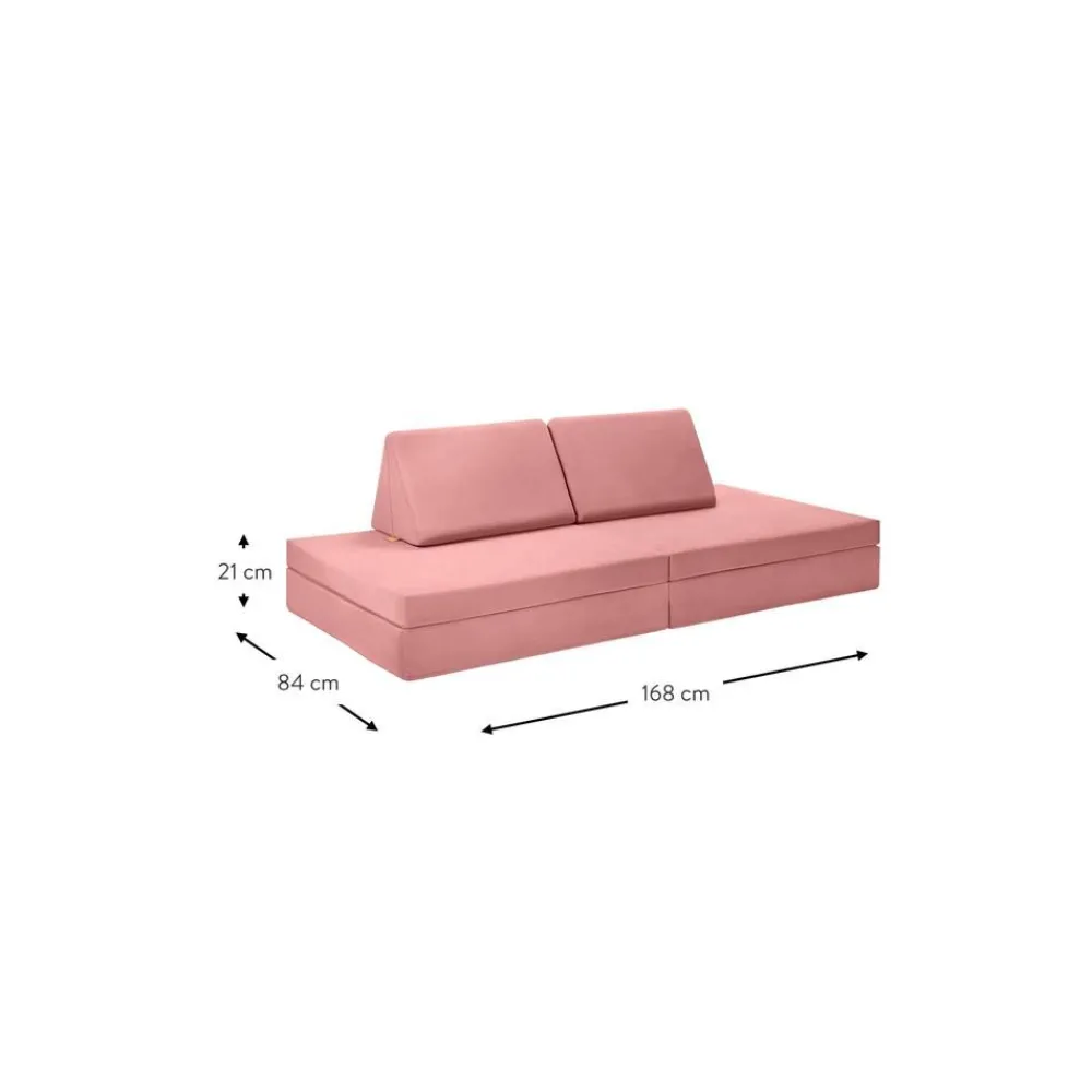 Funzy Worki Do Siedzenia>Recznie Wykonana Dziecieca Sofa Modulowa Z Aksamitu Mila