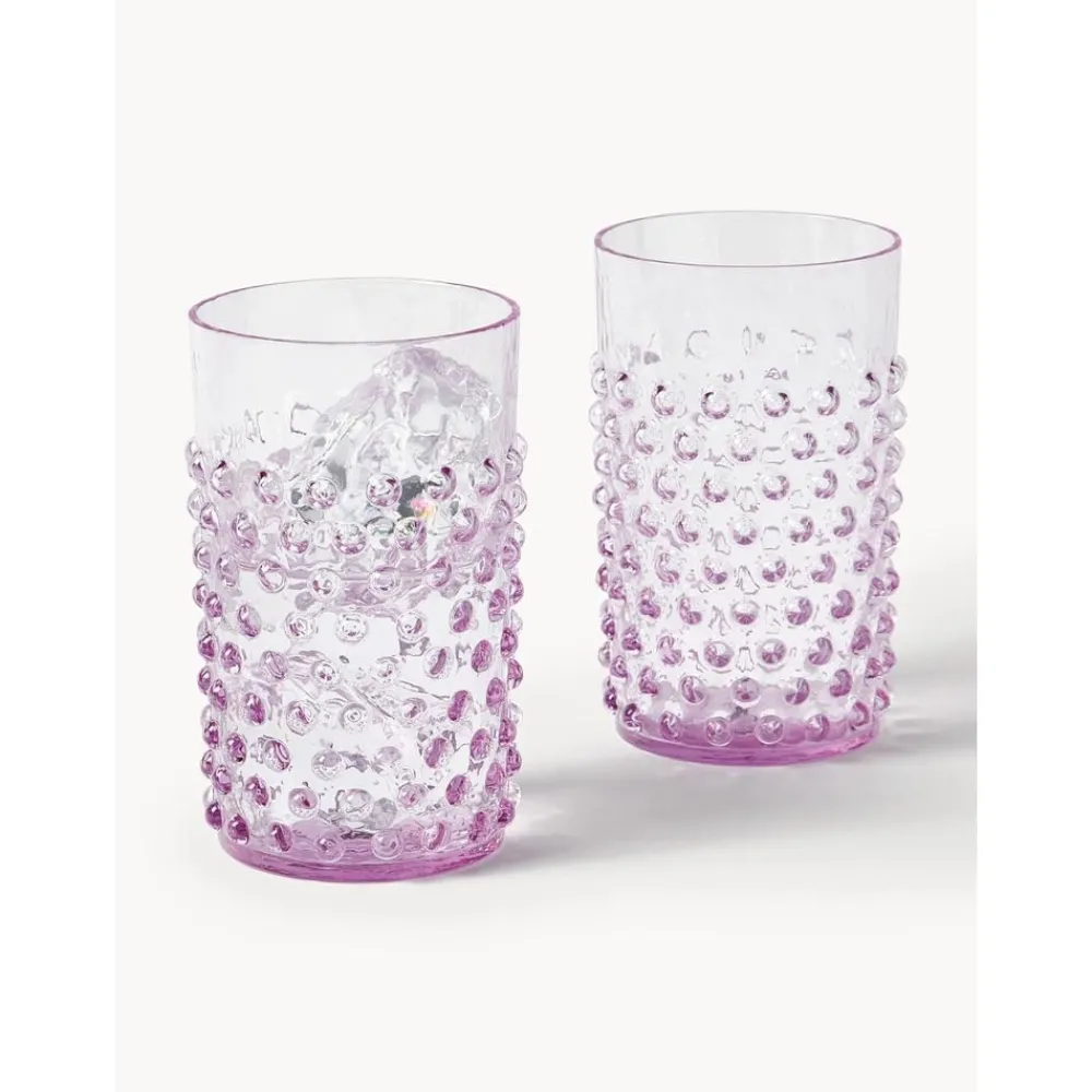 Anna von Lipa Szklanki>Recznie Wykonana Szklanka Hobnail, 6 Szt.