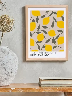 Shop Recznie Wykonany Oprawiony Druk Cyfrowy Make Lemonade Obrazy I Grafiki