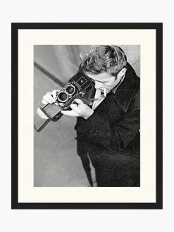 Fashion Recznie Wykonany Oprawiony Druk Cyfrowy James Dean With Camera Obrazy I Grafiki