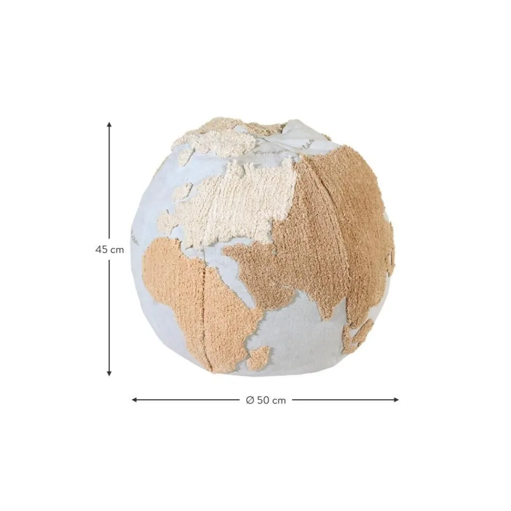 Lorena Canals Worki Do Siedzenia>Recznie Wykonany Puf Dla Dzieci World Map